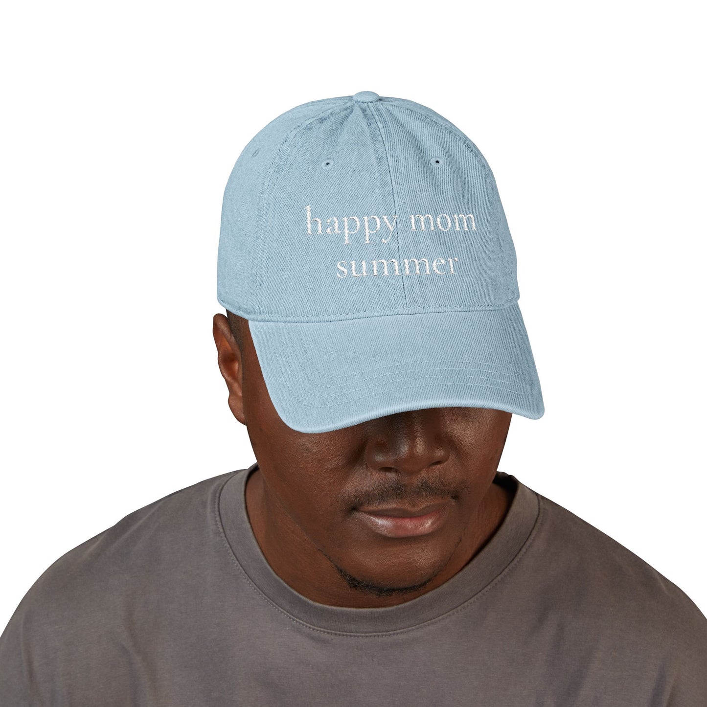 Happy Mom Summer Denim Hat
