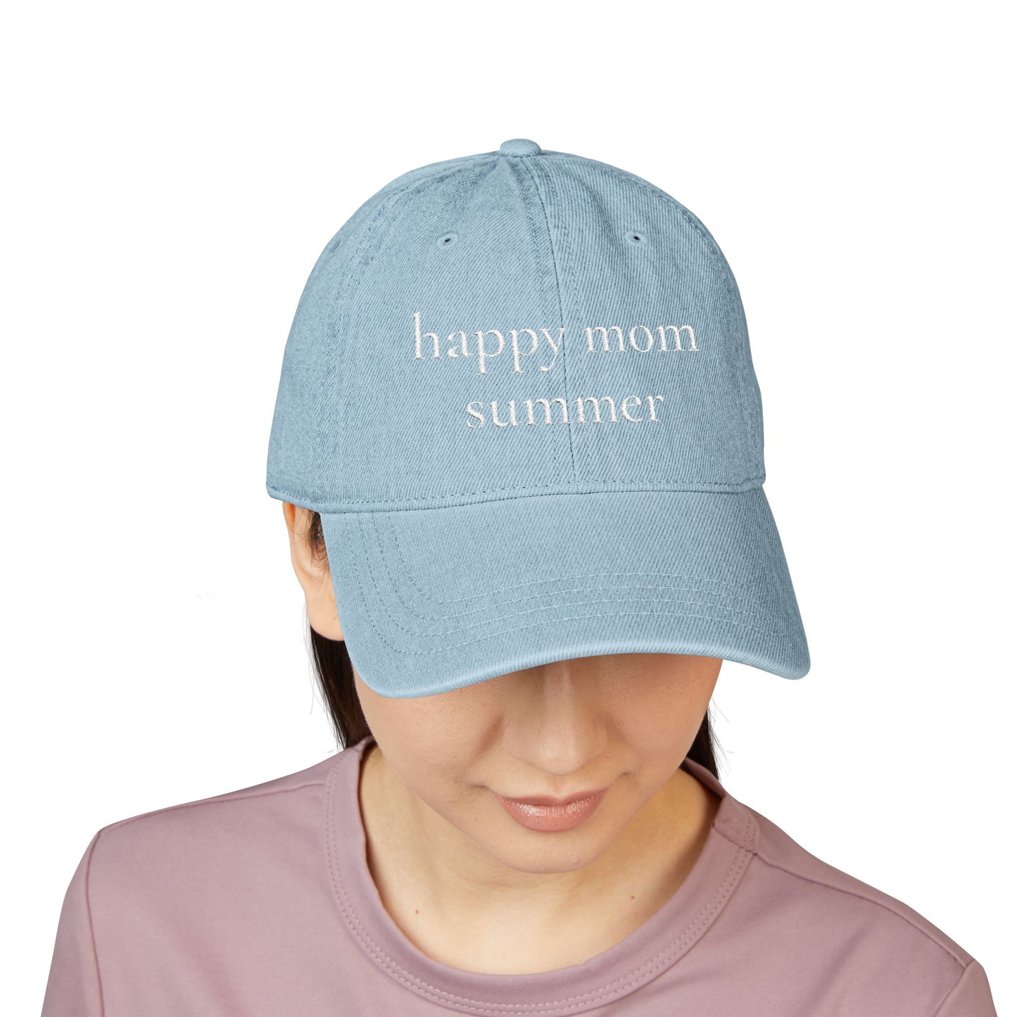 Happy Mom Summer Denim Hat